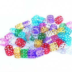 Inele din metal pentru codite afro RNG32AA Colorate, Set 10 bucati